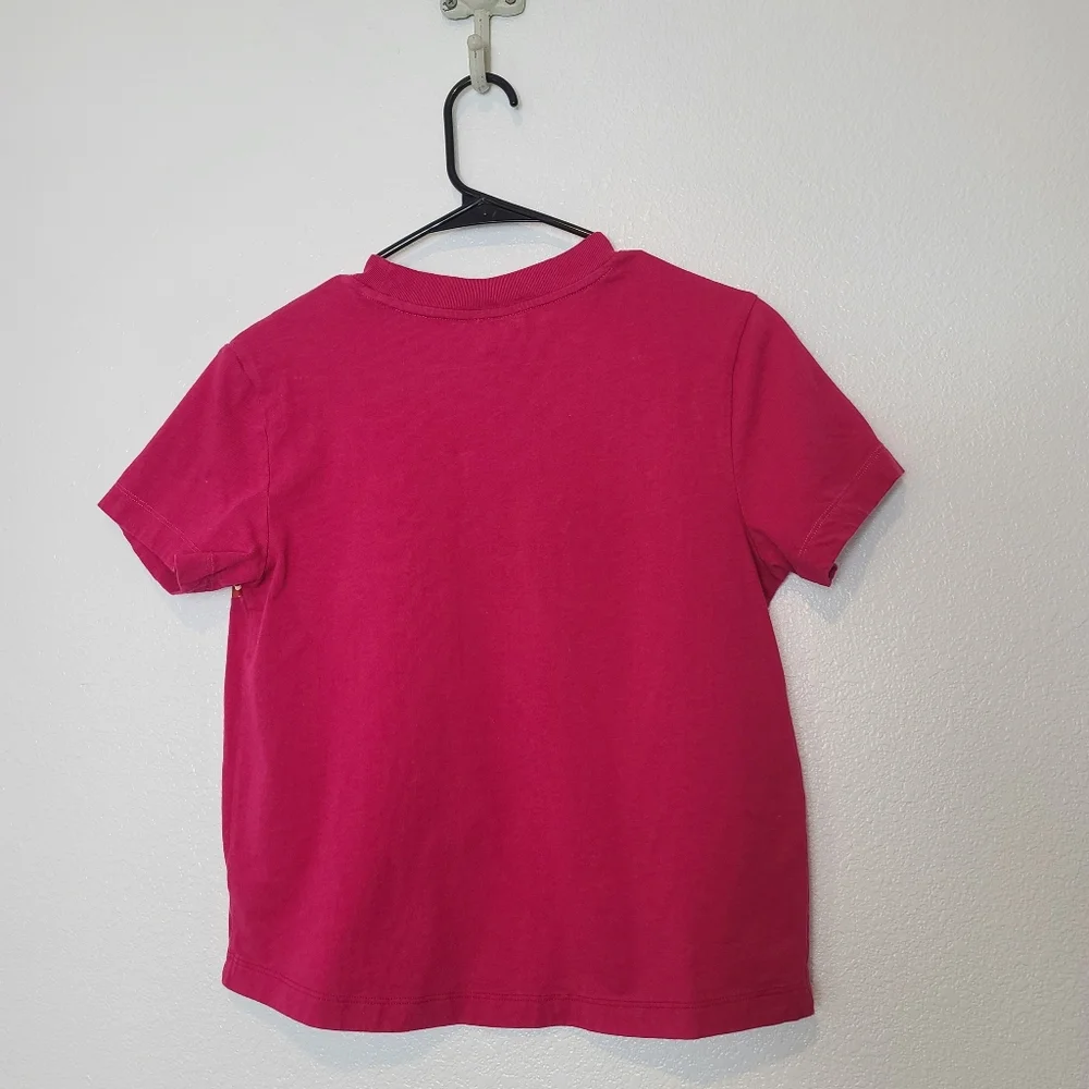 FARM Rio Pink Parrots A BRASILEIRA Cotton Graphic Tee Size XS - Picture 8 of 8